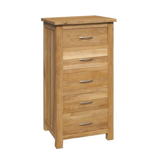 Brooklyn Oak 5 Drawer Tallboy 250.012