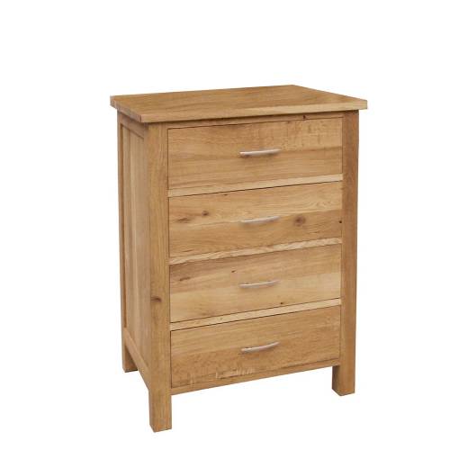 Brooklyn Oak Chest Narrow 4 Drawer 250.009