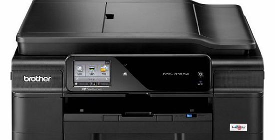 DCP-J752DW A4 Colour Inkjet Multifunction Wireless Printer (Print/Scan/Copy)
