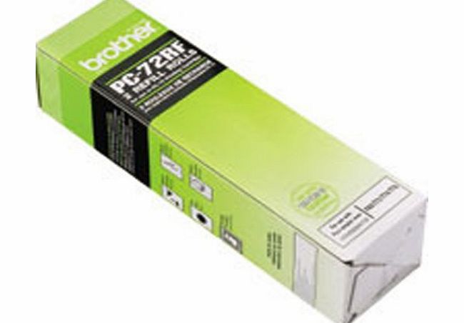 Brother PC-72RF Pack of 2 Ribbon refill rolls PC72RF (PC-20) FAX T72, T74, T76, T78, T82, T84, T86, T92, T94, T96, T98 ,