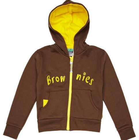 Hooded Girls Sweatshirt Brown C30IN