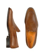 Brunori Menand#39;s Brown Italian Genuine Leather Loafer Shoes