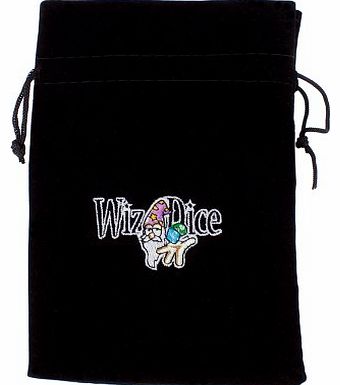 Large 7in x 5in Embroidered Velour Pouch with Drawstring