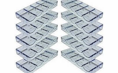 Brybelly Set of 10 Acrylic Stackable 100-Chip Poker Chip Trays / Racks