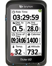 Bryton Rider 60E GPS Cycle Computer (Combo, HRM