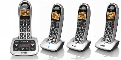 4500 QUAD Cordless Big Button Phone with Answer Machine and Nuisance Call Blocker (Pack of 4)