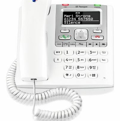 Paragon 550 Corded Telephone Answering Machine - White