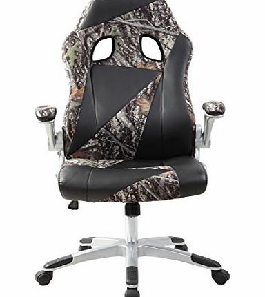 BUCKET Racing Car Seat Office Computer Chair Black Red PU Leather Chair