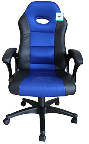 BTM Contemporary Luxury Office High Back Support Gaming Chair in Black