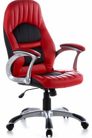 Executive chair office chair RACER 200 art leather red / black