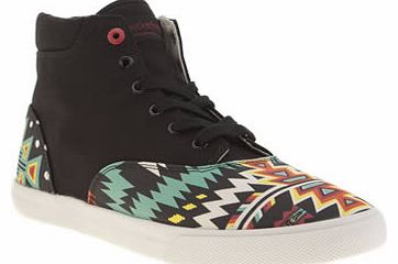 mens bucketfeet black & green archer mid shoes