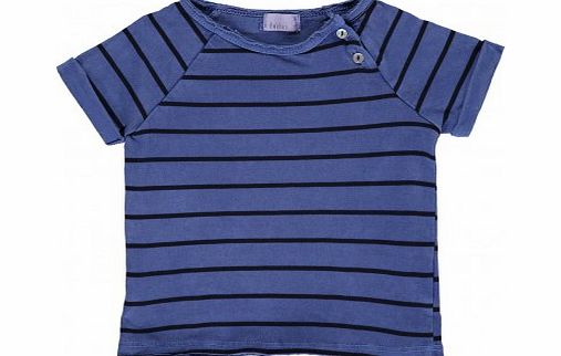 Paolo striped T-shirt Indigo blue `3 months,6