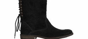 Bullboxer Black suede lace-up ankle boots