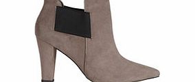 Taupe suede ankle boots