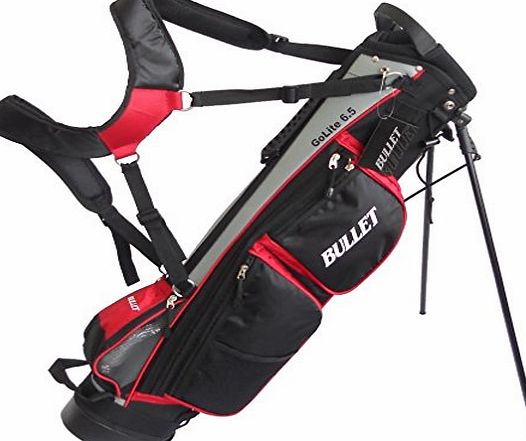 Bullet Lightweight 6 inch Golf Stand Bag (Red/Black/Grey)
