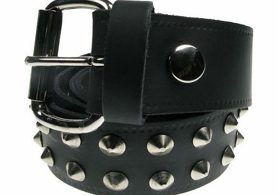 Bullet69 Bullet 69 2 Row Conical Stud Leather Belt M 32``-36``