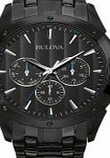 Bulova Mens Dress Black IP Chronograph Watch