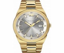 Bulova Mens Dress Gold Steel Bracelet Watch