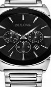Bulova Mens Dress Silver Tone Chronograph Watch
