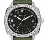 Bulova Mens Military UHF Black Green Watch