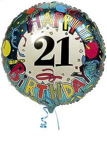 Bunches Birthday Balloon - 21st
