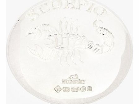 Sterling Silver Scorpio Zodiac Badge