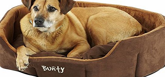 Bunty Lounger Dog Bed Soft Washable Fleece Fur Cushion Warm Luxury Pet Basket - Large
