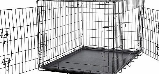 Bunty Metal Dog Cage Crate Bed Portable Pet Puppy Training Travel Carrier Basket - X-Small