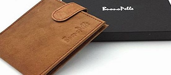 Buono Pelle RFID BLOCKING MENS DESIGNER QUALITY REAL DISTRESSED LEATHER WALLET CREDIT CARD HOLDER PURSE GIFT