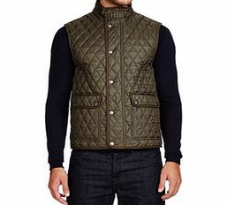 Army green quilted gilet