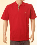 Red Polo Shirt With Burberry Trim