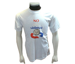Burro NO ALLA VIOLENZA small ball print t-shirt