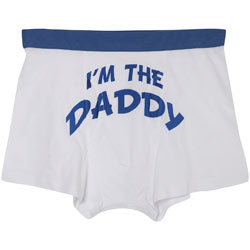 1 Pair Blue `` The Daddy`Printed Trunks