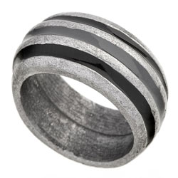 3 Stripe Chunky Metal Ring