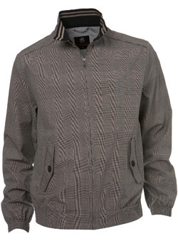 Beige/Black Smart Check Cotton Jacket