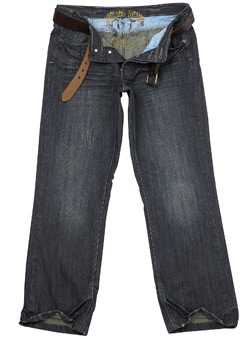 Burton Belted Vintage Straight Denim Jeans