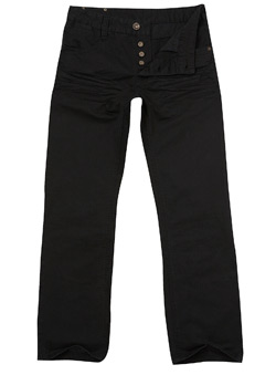 Burton Black 5 Pocket Zip Trousers