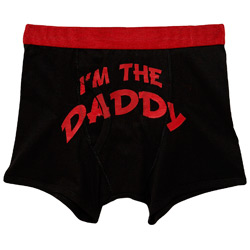 Black andquot;Iand#39;m The Daddyandquot; Print Trunk Underwear