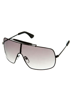 Black Big Visor Frame Sunglasses