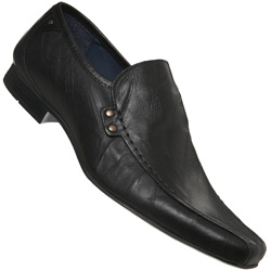 Burton Black Chisel Toe Loafers