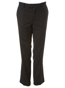 Burton Black Gangster Stripe Trousers