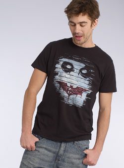 Black `oker`Face Printed T-Shirt