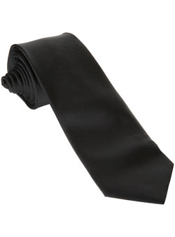 Black Taffeta Tie