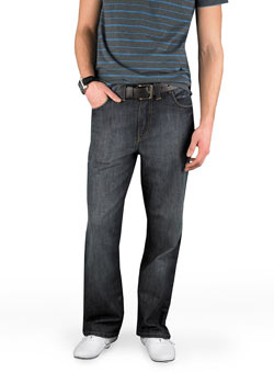 Burton Blue/Black Straight Denim Jeans