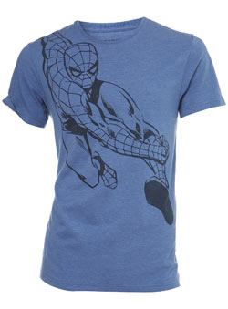 Blue pidermanPrinted T-Shirt