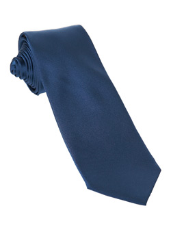 Burton Blue Plain Slim Silk Tie