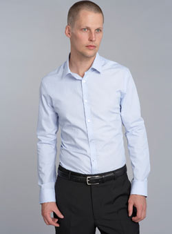 Blue Stripe Fitted Shirt
