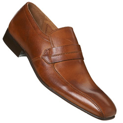 Burton Brown Slip On Saddle Trim Loafer Shoes