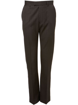 Burton Brown Wide Stripe Smart Trousers