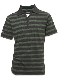 Charcoal Grey Polo Shirt with Insert